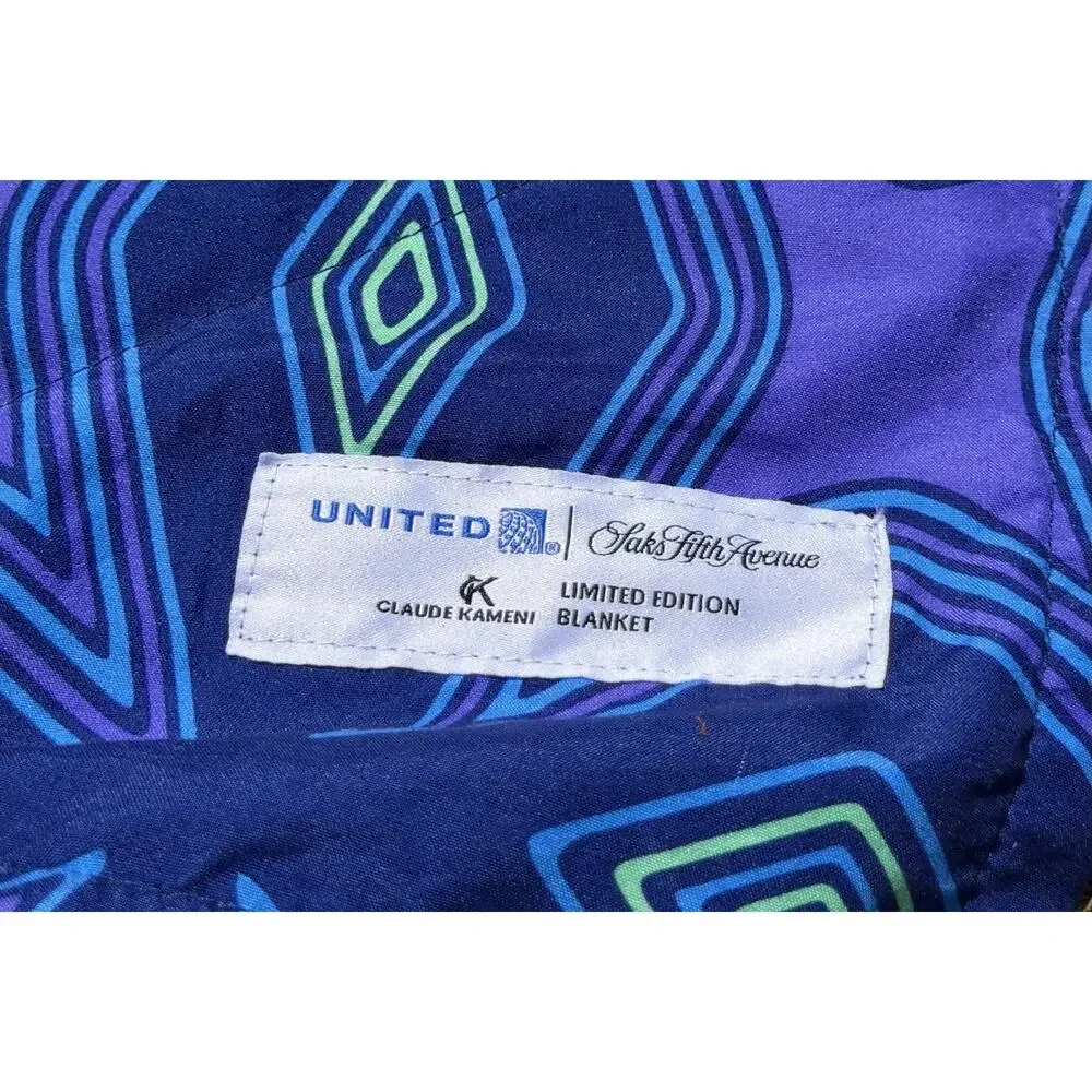 UNITED AIRLINES LIMITED EDITION PSYCHEDELIC BLANKET